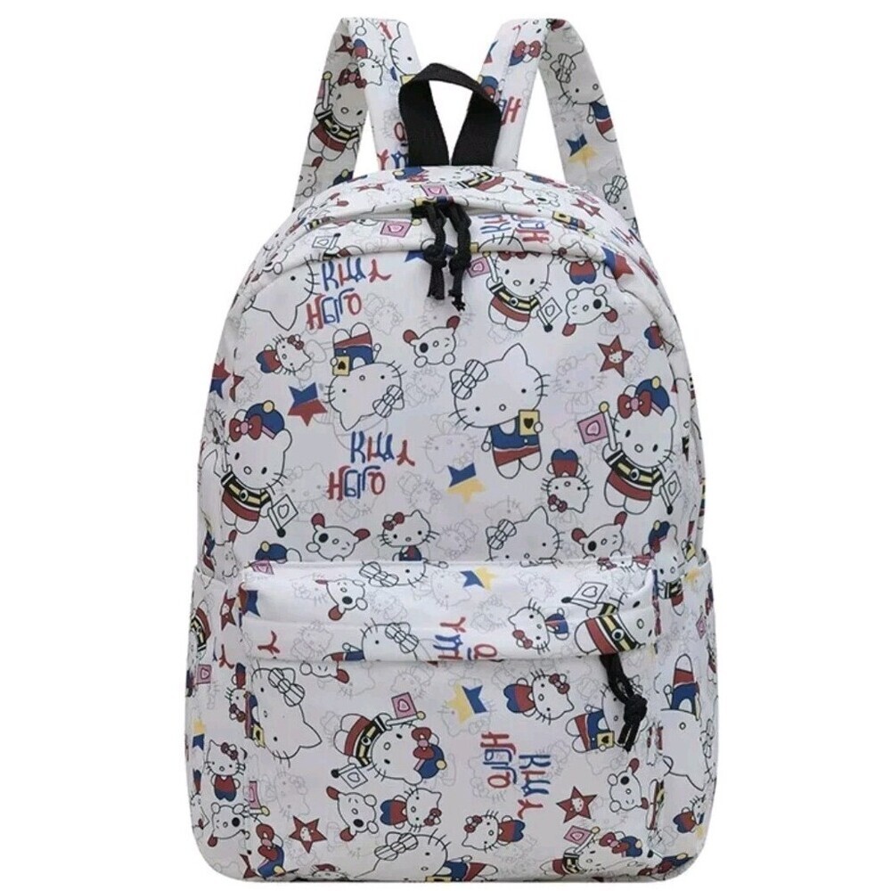 Hello Kitty Cute Printed Graffiti Schoolgirl Bags Large Capacity Backpack